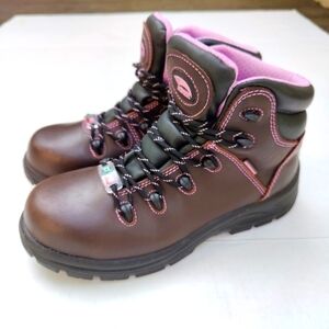 AVENGER Women's Composite Toe Waterproof Framer Boots Brown/Lilac Size US 8.5